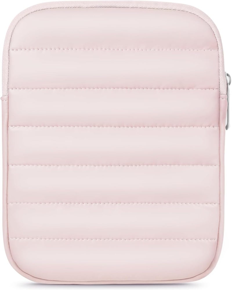 Clezolraa 6-7 Inch Puffy Sleeve Case for 7" Kindle Paperwhite 12th Gen/Colorsoft 2024, 6.8" Kindle Paperwhite 11th Gen, 6" Kindle 11th Gen 2024/2022, Oasis, Protective Pouch Bag, Rose Gold - Image 1